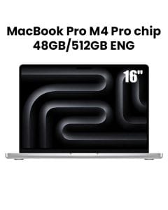 Apple MacBook Pro 48GB RAM 512GB SSD 16 Inch, English And Arabic Keyboard, M4 Pro Chip, Liquid Retina XDR Display - Silver - MX2U3ZS/A