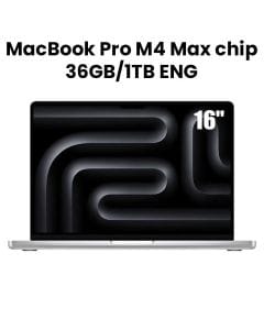 Apple MacBook Pro 36GB RAM 1TB SSD 16 Inch, English Keyboard, M4 Pro Max Chip, 14-Core CPU And 32-Core GPU, Liquid Retina XDR Display - Silver - MX2V3ZS/A
