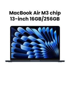 Apple MacBook Air 16GB RAM 256GB SSD 13 Inch, M3 Chip, 8-Core CPU And 8-Core GPU, Liquid Retina Display - Midnight - MC8K4AB/A