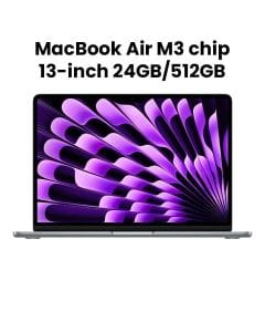 Apple MacBook Air 24GB RAM 512GB SSD 13 Inch, M3 Chip, 8-Core CPU And 10-Core GPU, Liquid Retina Display - Space Gray - MC8M4ZS/A