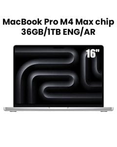 Apple MacBook Pro 36GB RAM 1TB SSD 16 Inch, English And Arabic Keyboard, M4 Pro Max Chip, Liquid Retina XDR Display - Silver - MX2V3AB/A