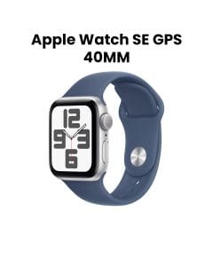 Apple Watch SE GPS 40mm Silver Aluminium Case with Denim Sport Band - S/M | MXEC3QA/A