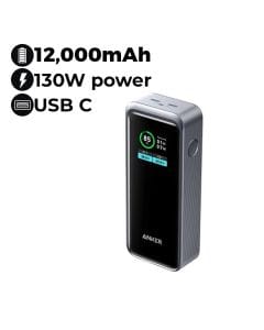 Anker Prime Power Bank 12,000mAh, 130W - Black | A1335011
