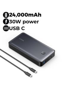 Anker 537 Power Bank PowerCore 24K for Laptop - Black | A1379H11