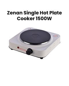 Zenan Hot Plate 1500W, Efficient Heating Element, Compact Portable Design, Temperature Control - Silver/Black - ZHP-02S