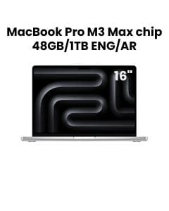 Apple MacBook Pro 16" M3 Max Chip 16-Core CPU 40-Core GPU 48GB RAM 1TB SSD (English/Arabic) - Silver | MUW73AB/A