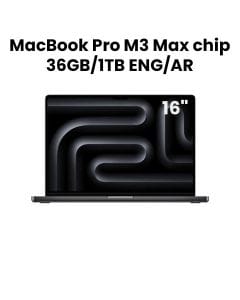 Apple MacBook Pro 16" M3 Max Chip 14-Core CPU 30-Core GPU 36GB RAM 1TB SSD (English/Arabic) - Space Black | MRW33AB/A