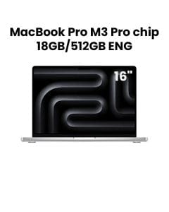 Apple MacBook Pro 16" M3 Pro Chip 12-Core CPU 18-Core GPU 18GB RAM 512GB SSD (English) - Silver | MRW43ZS/A
