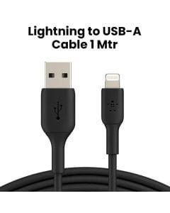 BELKIN PVC Lightning to USB-A Cable - 1M Black | CAA001BT1MBK