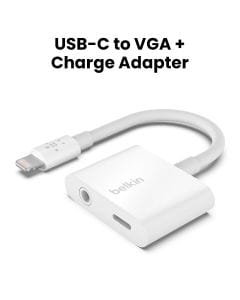 BELKIN 3.5mm Audio + Charge Rockstar Adapter 4" - White | F8J212BTWHT