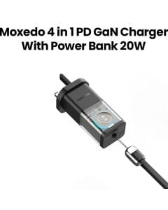 Moxedo PD GaN Charger 20W + 5200mAh Power Bank + Apple Watch Wireless Charger - Black | MX-CP020