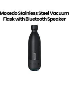 Moxedo Stainless Steel Vacuum Flask with Wireless Bluetooth Portable Speaker - Black | MX-VAC012-BK