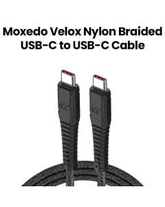 Moxedo VELOX Type-C to Type-C Charging & Data Sync Cable (0.3m) - Black | MX-VC050