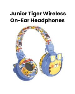 Moxedo Junior Tiger Wireless On-Ear Headphones - Blue | MX-WH022