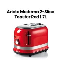 Ariete Moderna Bread Toaster for 2 Slices 1.7L - Red | 0149/10 00C014910ARAS