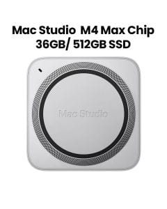 Apple Mac Studio Desktop with M4 Max Chip 14-Core CPU, 32-Core GPU, 36GB RAM, 512GB SSD – Silver | MU963AB/A