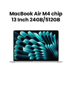 Apple 13-inch MacBook Air: Apple M4 chip with 10-core CPU and 10-core GPU, 24GB RAM, 512GB SSD - Silver |MC654AB/A