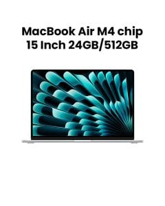Apple 15-inch MacBook Air: Apple M4 chip with 10-core CPU and 10-core GPU, 24GB, 512GB SSD - Silver |MC6J4AB/A