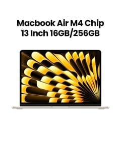 Apple MacBook Air 13-inch M4 Chip 10-Core CPU 8-Core GPU 16GB RAM 256GB SSD - Starlight | MW0Y3AB/A​