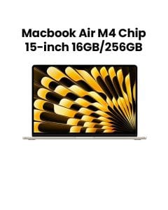 Apple MacBook Air 15-inch M4 Chip 10-Core CPU 10-Core GPU 16GB RAM 256GB SSD - Starlight |MW1J3ZS/A