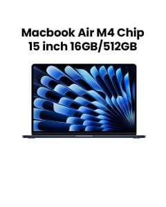 Apple MacBook Air 15-inch M4 Chip 10-Core CPU 10-Core GPU 16GB RAM 512GB SSD - Midnight |MW1M3AB/A