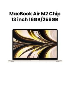 Apple MacBook Air 13" M2 Chip 8-Core CPU and 8-Core GPU, 16GB, 256GB - Starlight |MC7W4ZS/A