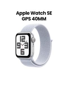 Apple Watch SE GPS 40mm Silver Aluminium Case with Blue Cloud Sport Loop | MXEE3QA/A