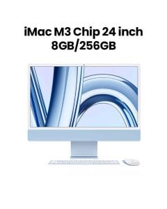 Apple 24-inch iMac Retina 4.5K, M3 Chip (8-core CPU, 10-core GPU), 256GB SSD - Blue | MQRQ3ZS/A