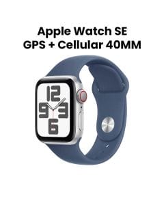 Apple Watch SE GPS + Cellular 40mm Silver Aluminium Case with Denim Sport Band   | MXGF3QA/A