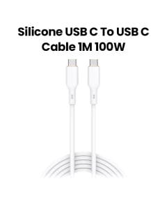 Aukey 1M 100W Silicone USB-C to USB-C Cable - White |CB-SCC101-BK