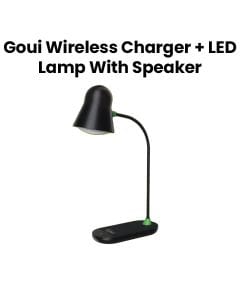 Goui Fusion LED Lamp with Speaker & Wireless Charger 10W - Black |G-LWSPEAKER-K