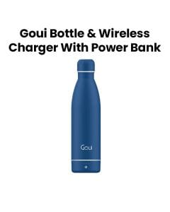 Goui Loch Bottle Wireless Charger & Power Bank - Navy |G-BOT-NW