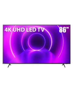 Philips 86" 4K UHD LED Android TV with HDR, Ambilight, Dolby Atmos, and HDMI 4 | 86PUT8265/56