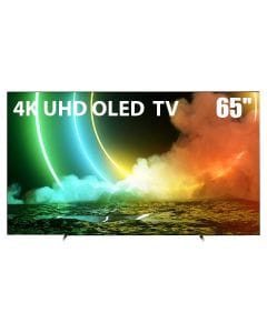 Philips 65" 4K UHD OLED Android TV with HDR10+, Ambilight, Dolby Atmos DTS, and HDMI 4 | 65OLED706/56