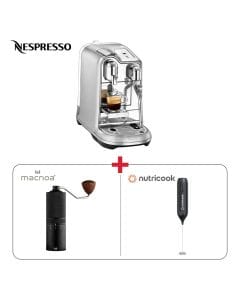 Nespresso Creatista Pro Coffee Machine + Macnoa MacGrind Coffee Grinder + Nutricook Milk Frother (603001000005989 + 603001000006540 + 301006000000112)