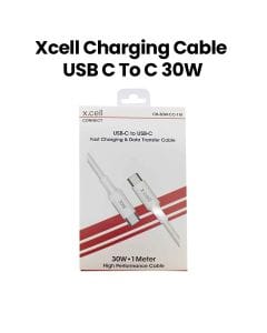 Xcell 30W USB-C to USB-C Cable 1 Meter - White | XL-CB-30W-CC-1M