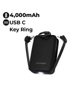 Hyphen Rescue Key Ring Emergency Power Bank – Black | HPB-KREBK1113