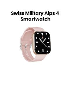 Swiss Military Smartwatch Rosegold Frame with Pink Silicon Strap | SM-WCH-ALPS4-RGLDF-PNKSS