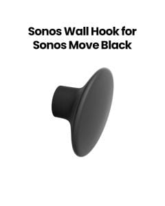 Sonos Move Wall Hook, Designed Specifically For Sonos Move, Aluminum Base, Silicone Cover, Wireless Speaker Holder - Black - MVWHKWW1BLK