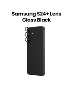 Amazingthing Camera Lens Protector for Samsung S24+ – Black | S24PCAMBGLA