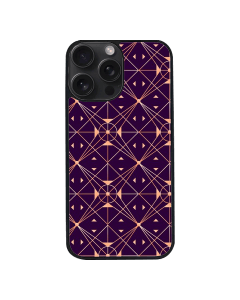 iPhone 15 Pro Max Black Case  Printed With Gradient Art Deco Pattern