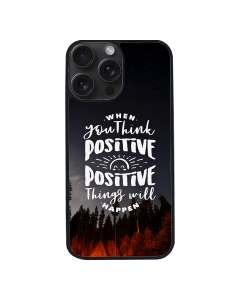 iPhone 15 Pro Max Black Case  Printed With Positive Lettering With Photo