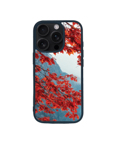 iPhone 16 Pro Max Black Case  Printed With Mountain Lake Autumn Landscape