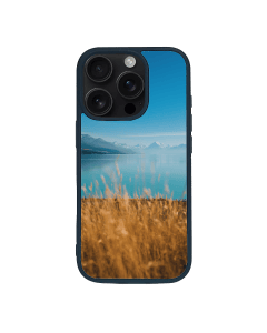 iPhone 16 Pro Max Black Case  Printed With Vertical Shot Lake Pukaki Mount Cook