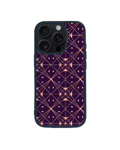iPhone 16 Pro Max Black Case  Printed With Gradient Art Deco Pattern