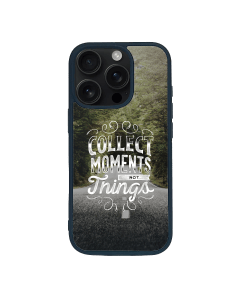 iPhone 16 Pro Max Black Case  Printed With Travel Lettering Background With Photo