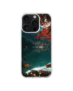 iPhone 16 Pro Max Transparant Case Printed With Brown Green Trees Beside River Daytime