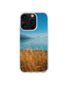 iPhone 16 Pro Max Transparant Case Printed With Vertical Shot Lake Pukaki Mount Cook