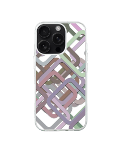 iPhone 16 Pro Max Transparant Case Printed With Multicolour Square Background