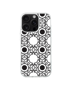 iPhone 16 Pro Max Transparant Case Printed With Abstract Monochrome Seamless
